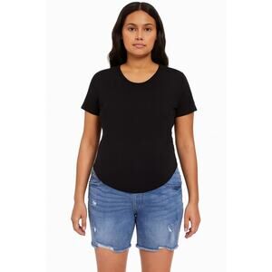 Time and Tru Maternity Bermuda Shorts with Full Panel - Size Large